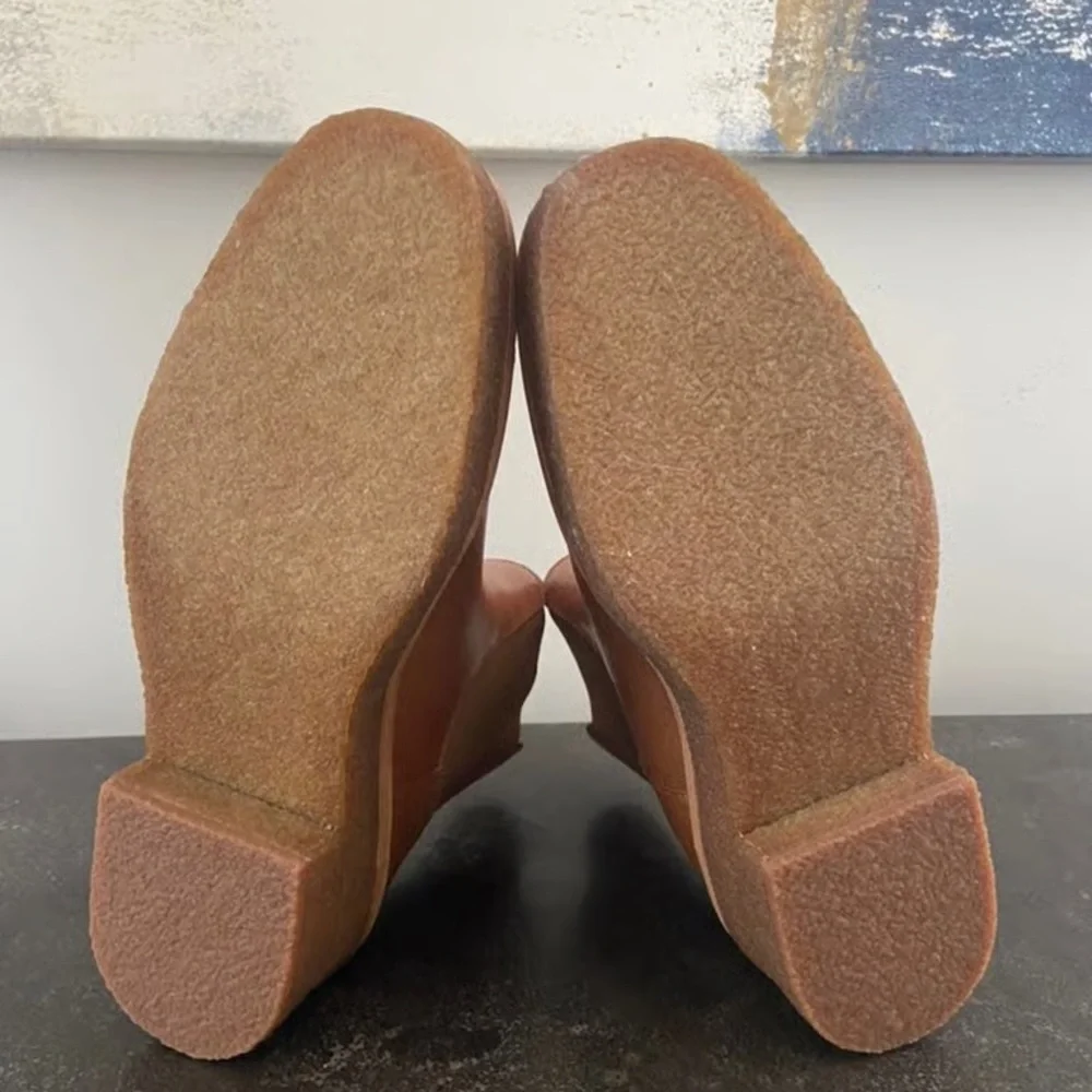 Loeffler Randall Chestnut Leather Chelsea Platform Booties